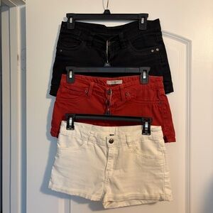 Rich & Skinny Women's Jean Shorts - Black, Red, White